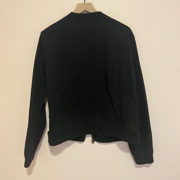 American Apparel Women's Black Bomber Jacket 100% Cotton Size Large - Picture 8 of 8